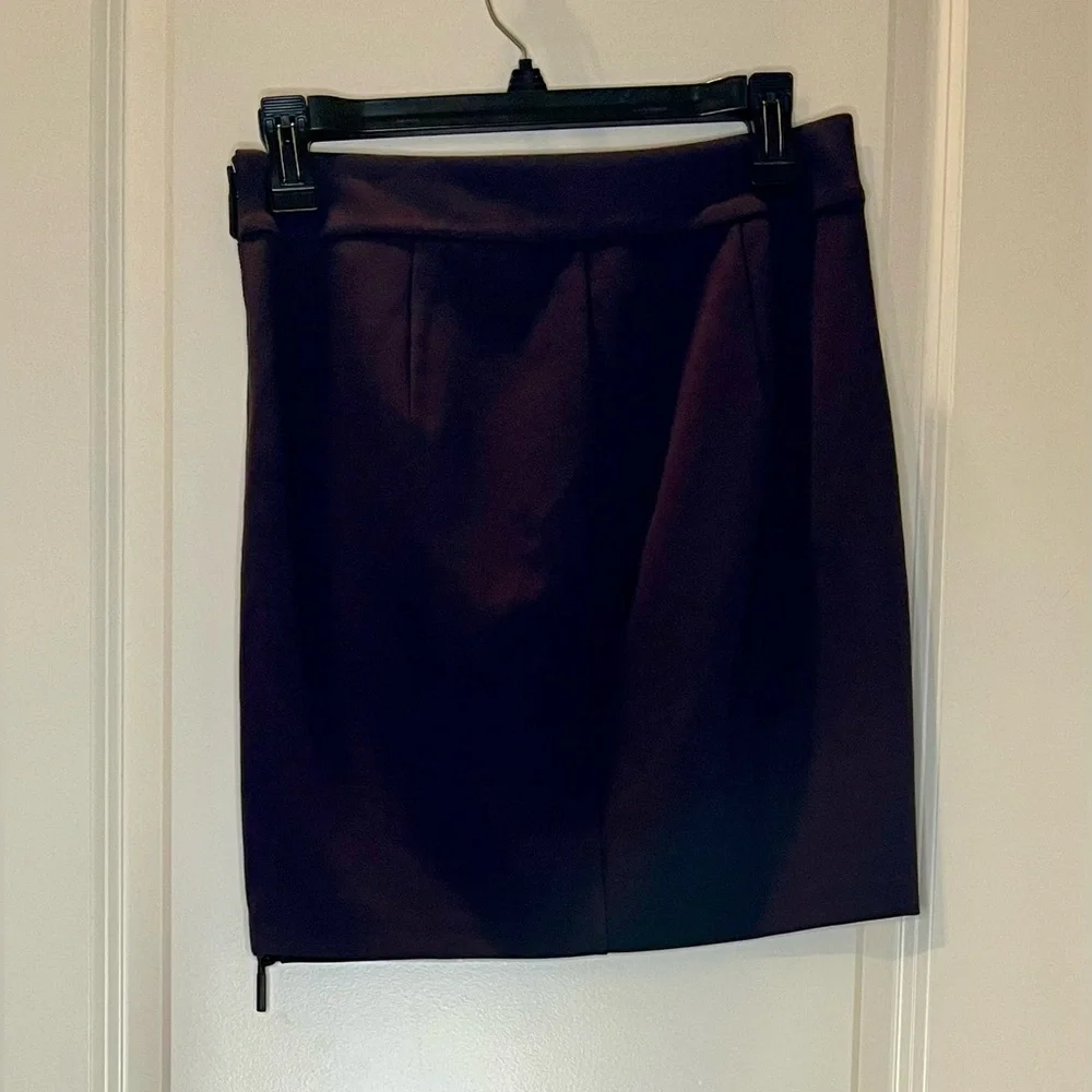 Armani Exchange Eggplant Color Studded Skirt with Side Zipper Details Size 4